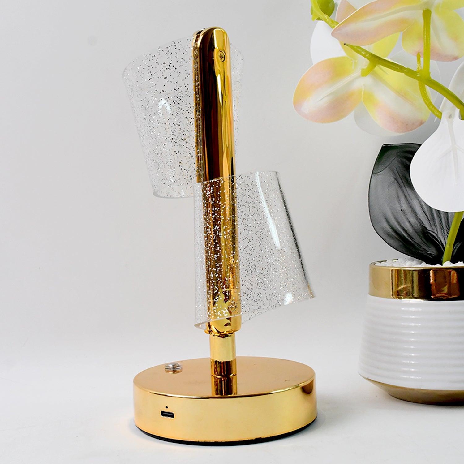 Modern Luxury Crystal LED Double Shade Table Lamp (1 Pc) Modern Luxury Crystal LED Double Shade Table Lamp (1 Pc)